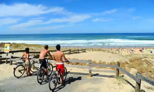 Vue de la plage près de Hossegor proche du camping