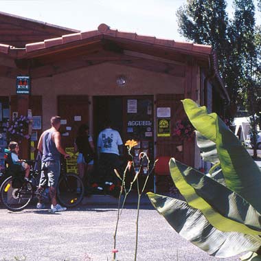 The reception of the campsite in Messanges Le Moussaillon in the 90s