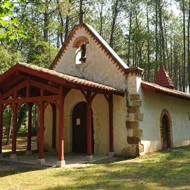 Maa chapel in the Landes near the campsite in Messanges