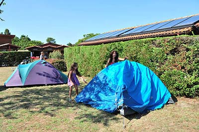 Emplacement pour tentes à Messanges au camping près de Hossegor