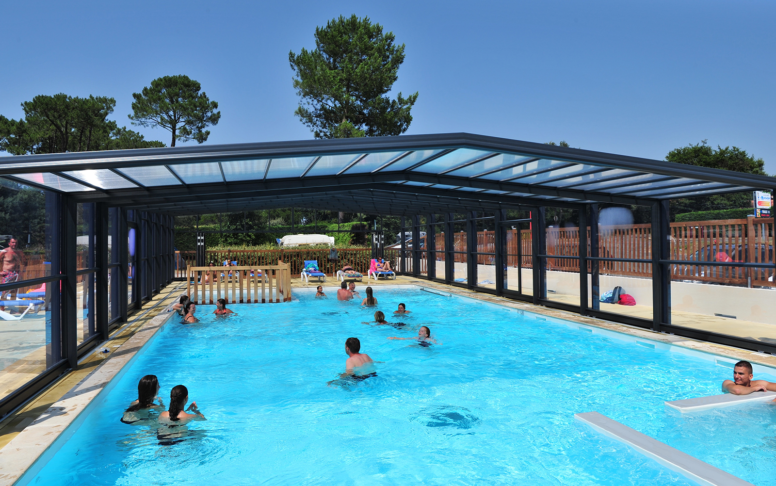 Aquatic area of the campsite in Messanges in the Landes near Hossegor